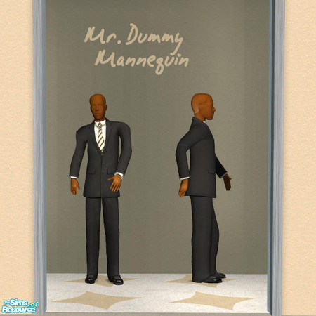 Sims 2 — Mr Dummy 8 MESH by DOT — DOT-Mr Dummy 8 MESH, Dummy Part 2. Dummy or Mannequins for shops. 5 MESHES in 4 skin