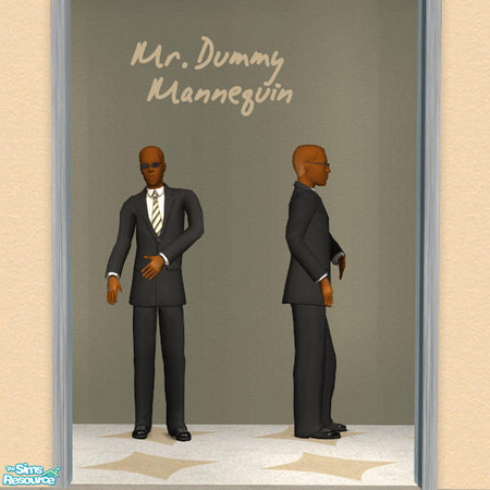 Sims 2 — Mr Dummy 7 MESH by DOT — Mr Dummy 7 MESH, Dummy Part 2. Dummy or Mannequins for shops. 5 MESHES in 4 skin tones.