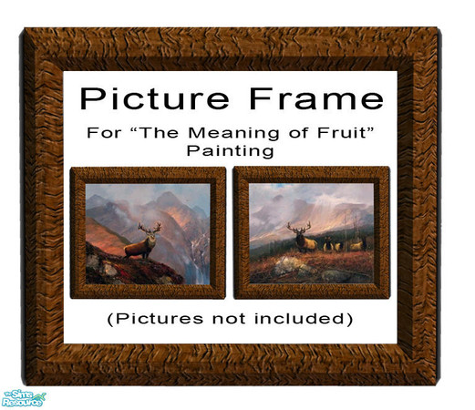 Sims 2 — Toad Cove Bedroom Picture Frame by dancingaphrodite — Old, distressed wood gives this picture frame its own