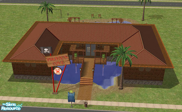 Sims 2 — Pirate's Cove - A Seafood Joint! by Shannanigan — This is my first ever lot submission... so be gentle. Contains