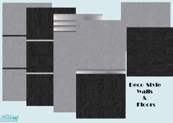 Sims 2 — Deco Diner Style Walls & Floors by ladygrainne — I created this set to use with the diner I built in my