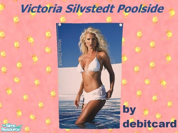Sims 2 — Victoria Silvstedt Poolside by debitcard — A poster of model 'Victoria Silvstedt' 