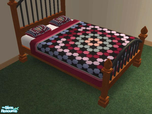 Sims 2 — Amish  Quilt by hampton — The Amish are known for their brightly colored quilts such as this one.
