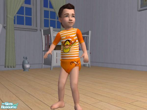 Sims 2 — Tigger by senstih — This diaper set fits for both girls and boys