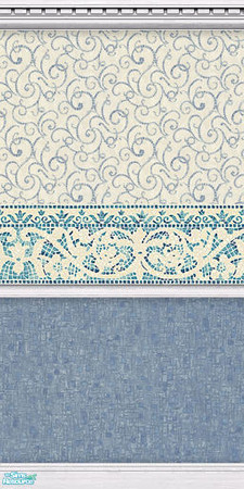 Sims 2 — Mosaic Blue Bathroom Wall 4 by Cailca — A Wall and floor set for you bathroom in a Blue Mosaic detail, matching