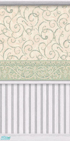 Sims 2 — Mosaic Green Wall 6 by Cailca — A Wall and floor set for you bathroom in a Green Mosaic detail, matching