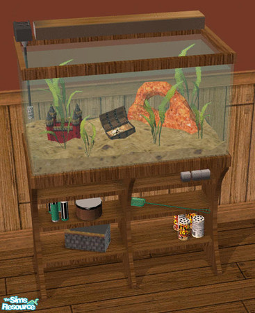 Sims 2 — Pirate's Cove... Aquarium by Shannanigan — If you look closely... you can see what happened to the last guy who
