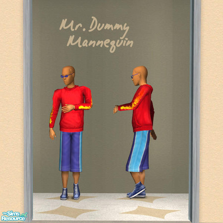 Sims 2 — Mr Dummy 1 Medium - #312167 by DOT — Mr Dummy 1 Medium, Dummy or Mannequins for shops. 4 skin tones. *GET MESH*