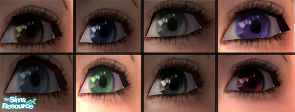 Sims 2 — Realistic Eyes by starrynight23 — High quality, realistic eyes. They come in 8 diffrent colors. Enjoy!