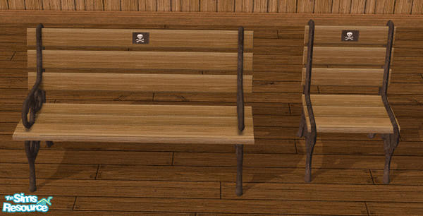 Sims 2 — Pirate's Cove... Outdoor Chairs by Shannanigan — This recolor will work for both the Maxis "Outdoor