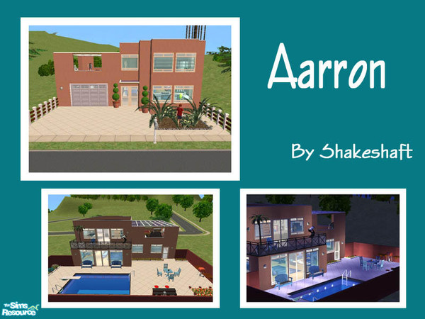 Sims 2 — Aarron by Shakeshaft — This 1 bedroomed modern home is ideal for a bachelor or single sim, fully furnished with