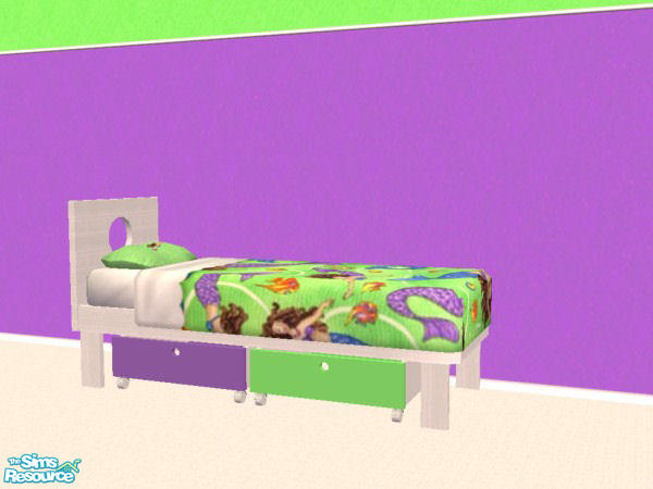 Sims 2 — Mermaid Bedroom Set Bedding by wytetygryss — The bedding for the Mermaid Bedroom Set by Wytetygryss.