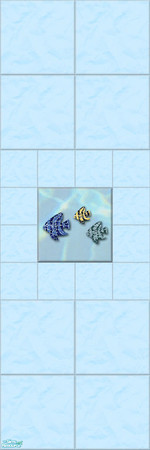 Sims 2 — Mosaic Sealife Wall Tile Collection - Angelfish by shadow66 — This is one from a set of 15 tiled walls, with a