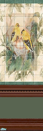 Sims 2 — Country Kitchen - Indi4 of 4 by Lorah — green, blue, red, yellow, purple, birds