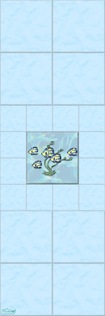 Sims 2 — Mosaic Sealife Wall Tile Collection - Fishes by shadow66 — This is one from a set of 15 tiled walls, with a