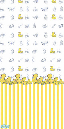 Sims 2 — TL - Pentago - Just Duckie  - Wallpaper by TabbyLou — Wallpaper for Just Duckie in Yellow recolor of Bitzybus'