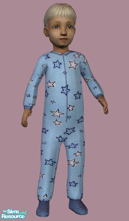 Sims 2 — NSC Toddler PJ's - Blue Stars by Neptunesuzy — Your little Simmies will be very comfy in these Cute Toddler