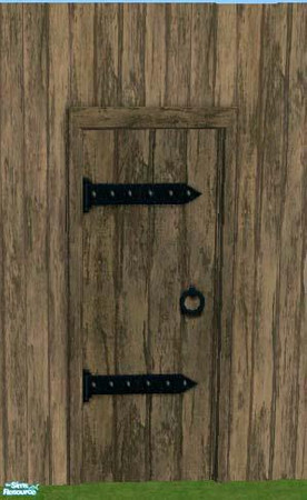 Sims 2 — Medieval Tavern Door Recolors by suceress — Recolor of Medieval Tavern Door by Windkeeper. Wood texture from old
