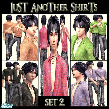 Sims 2 — Just another shirt 2 - 5 Colors by The T — Shirts looks great for any occasion. Model : 'Marcus Knights' &