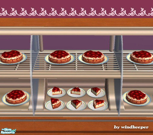 Sims 2 — Blue plate recolor by Windkeeper — Recolor of cheesecake plate. Will work for all the objects in this set.