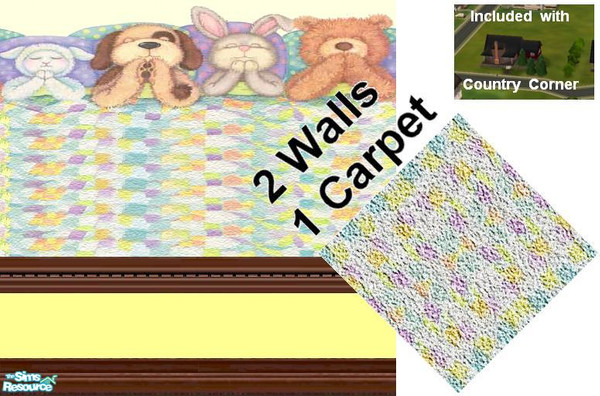 Sims 2 — Country Babies by Lorah — Yellow, blue, pink