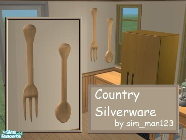 Sims 2 — Country Silverware by sim_man123 — The perfect touch to any country kitchen. New mesh, find it under Paintings.