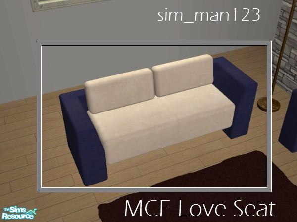 Sims 2 — MCF Living Room Set - Love Seat by sim_man123 — The loveseat from my MCF Living Set. Frame and cusions can be