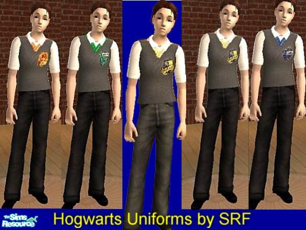 Sims 2 — Hogwarts Uniforms Male by Srforests — Here are the male Hogwarts Uniforms I made to match the female versions