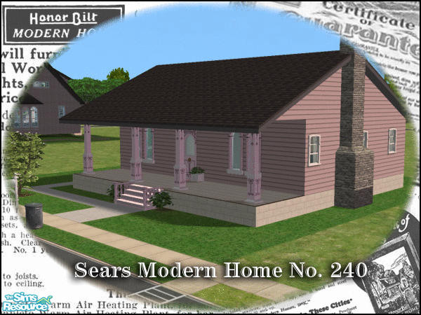 Sims 2 — Sears Modern Home No. 240 (Starter) by h3psibah — This Sears catalog home was available from 1911 to 1913 for