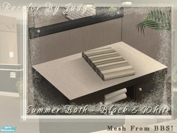 Sims 2 — Judy Summer Bathroom - Towel by judyhugsnoopy — Recolor BetterBeSim Pure Inspiration Bathroom Set 1 Towel.