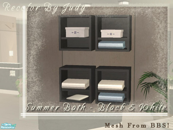 Sims 2 — Judy Summer Bathroom - Wall Cabinet 2 by judyhugsnoopy — Recolor BetterBeSim Pure Inspiration Bathroom Set 2