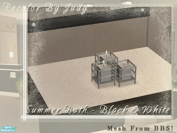 Sims 2 — Judy Summer Bathroom - Candle White by judyhugsnoopy — Recolor BetterBeSim Contempo Living, Candle holders.