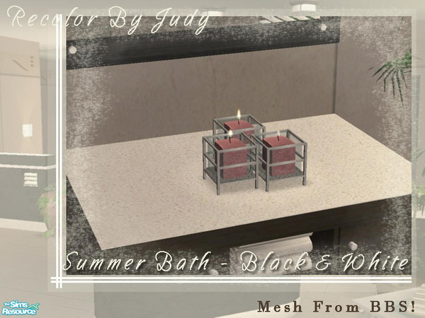 Sims 2 — Judy Summer Bathroom - Candle Red by judyhugsnoopy — Recolor BetterBeSim Contempo Living, Candle holders. Please