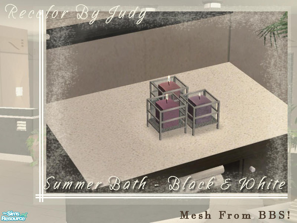 Sims 2 — Judy Summer Bathroom - Candle Mixed by judyhugsnoopy — Recolor BetterBeSim Contempo Living, Candle holders.