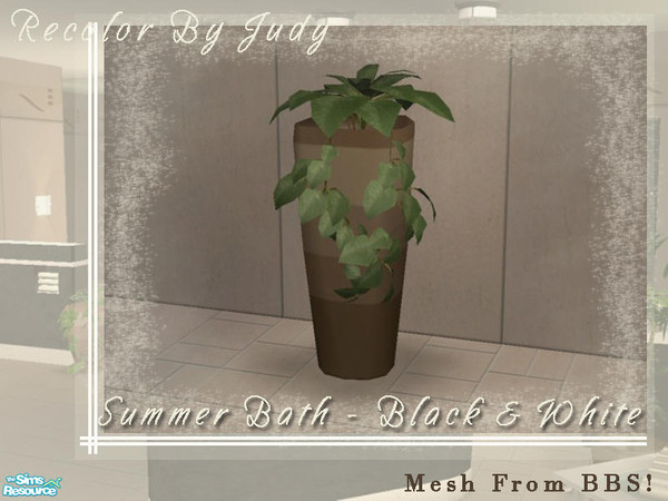 Sims 2 — Judy Summer Bathroom Plant hang from pot by judyhugsnoopy — Recolor BetterBeSim Plant Hanging From Pot. Please