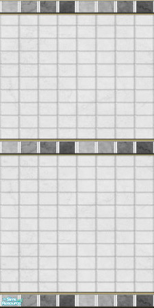 Sims 2 — A PLAINish Grey Marble Tiled Wall- Mixedgreytiles by eriduserpent — Grey mixed marble tiles with bronze border.