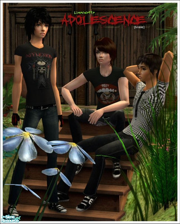 Sims 2 — Adolescence [Male] by Limedudette — Set of 3 outfits for teen males. Mesh by Vivi.