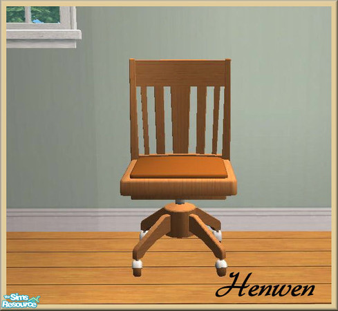 Sims 2 — Chair  Medium Wood by Henwen — 