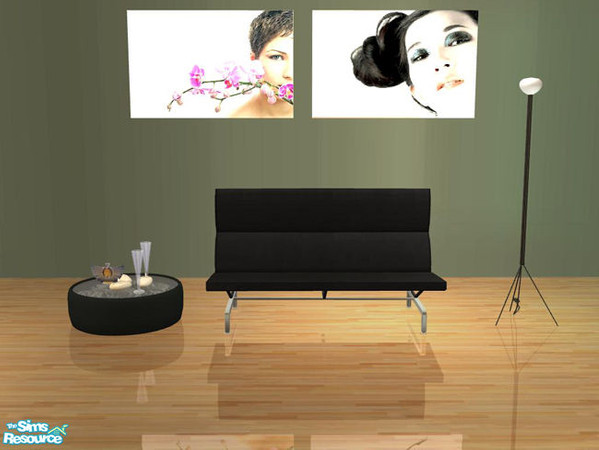 Sims 2 — Modern Designer Bathroom White - Eames Compactsofa black by ShinoKCR — 