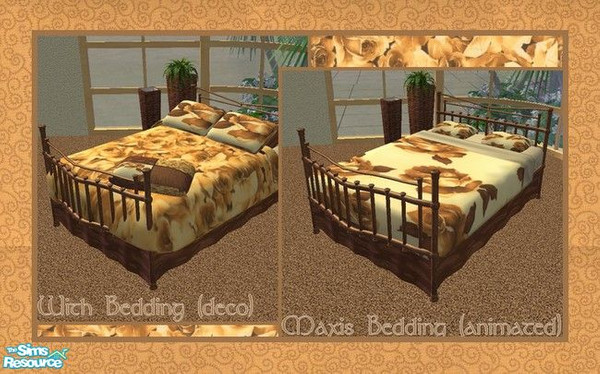 Sims 2 — Romantic Bedroom - Amve Nrbbed by TSR Archive — Romantic curved bed made of copper