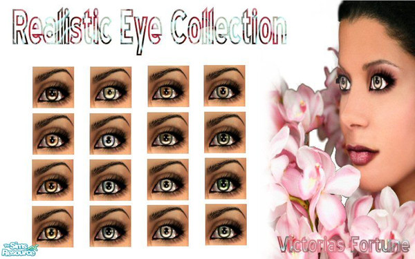 Sims 2 — VF Realistic Colors Eye Collection by fortunecookie1 — Here are 16 more realistic, but just as beautiful eye