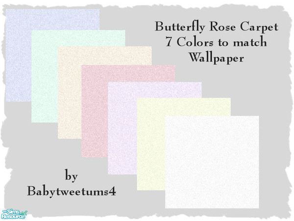 Sims 2 — Butterfly Rose Carpet by babytweetums4 — These carpets were made to go with the Butterfly Rose Wallpaper. 7
