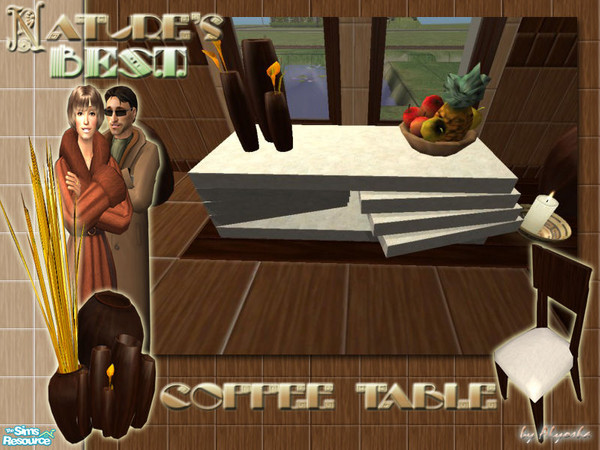 Sims 2 — Nature\'s Best Dining Room - Coffee Table by Alyosha — Part of my Nature\'s Best Dining Room set! Enjoy!