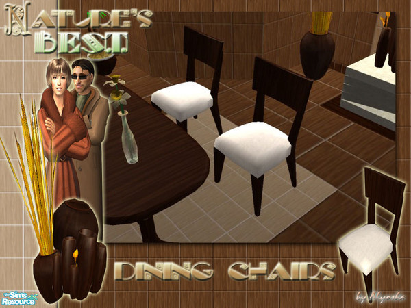 Sims 2 — Nature\'s Best Dining Room - Dining Chairs by Alyosha — Part of my Nature\'s Best Dining Room set! Enjoy!
