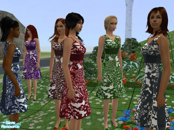 Sims 2 — Keri\'s Patterned Dresses by Keri — I\'m really starting to enjoy re-texturing and creating. I hope you like my