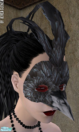Sims 2 — The Raven - Accessory Mask by aikea_guinea — Mask stays on in all clothing states and can be layered with other