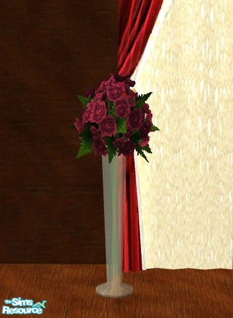 Sims 2 — Secret Place Bedroom - Red Roses by Riverwillows — Lovely bouquet of red roses. Part of the Secret Place Bedroom