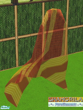 Sims 2 — Shangrila Mesh Set - Half Canopy by SaeraMaples — A down to earth set with a Tibetan inspired colors.