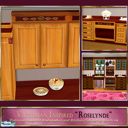 Sims 2 — Victorian Kitchen Roselynde - Cabinet 02 by Cashcraft — A set recolor of my Victorian Inspired Kitchen. The set