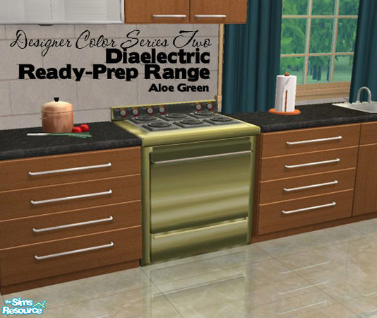 Sims 2 — Diaelectric Stove Designer Recolors Series Two - Aloe Green by froilan — Desiger Recolors Series Two